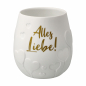 Preview: Goebel Windlicht Alles Liebe ! Herz Porzellan Teelichthalter Spruch