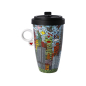 Preview: Goebel My New York City Day Tasse Trinkbecher NEUHEIT 2021 James Rizzi Mug To Go mit Deckel Teetasse Kaffeetasse Porzellan Künstlerbecher