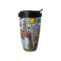 Preview: Goebel My New York City Day Tasse Trinkbecher NEUHEIT 2021 James Rizzi Mug To Go mit Deckel Teetasse Kaffeetasse Porzellan Künstlerbecher