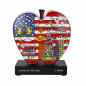 Preview: Goebel Living in the USA James Rizzi Figur auf Holzsockel Porzellan Statue ANGEBOT