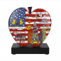 Preview: Goebel Living in the USA James Rizzi Figur auf Holzsockel Porzellan Statue ANGEBOT