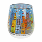 Preview: Goebel Windlicht Summer in the City James Rizzi Pop Art Teelichthalter Glas NEUHEIT 2024