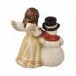 Preview: Goebel Kuschelige Winternacht champagner Engel mit Schneemann NEUHEIT 2023