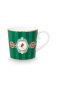 Preview: Pip Studio Set/2 Mugs Small Love Birds Medallion Stripes Emerald-Green Kaffeebecher Tee Kaffee Tasse Porzellan