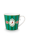 Preview: Pip Studio Set/2 Mugs Large Love Birds Medallion Stripes Emerald-Green Kaffeebecher Tee Kaffee Tasse Porzellan