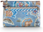 Preview: PIP Studio Kosmetiktasche Set Caryn Cosmetic Bags Combi Matata Blue 26x18x7.5cm/22x13x1cm