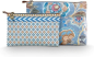 Preview: PIP Studio Kosmetiktasche Set Caryn Cosmetic Bags Combi Matata Blue 26x18x7.5cm/22x13x1cm