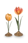 Preview: PIP STUDIO Tulip Candle Holders Metal Yellow 2er Set Tulpen Kerzenständer Metall gelb