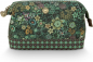 Preview: PIP Studio Kosmetiktasche Cosmetic Purse Medium Tutti i Fiori Green Kulturtasche Kulturbeutel 22.5x9.5x15cm ANGEBOT