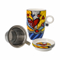 Preview: Goebel A New Day Romero Britto Teetasse mit Deckel und Sieb Porzellantasse NEUHEIT 2024