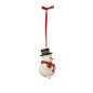 Preview: Goebel Winterglück Schneemann Hänger - Gustl mit Weihnachtskuchen - Porzellanschneemann NEUHEIT 2025 in Geschenkverpackung