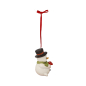 Preview: Goebel Winterglück Schneemann Hänger - Rudi mit Glückspilz - Porzellanschneemann NEUHEIT 2025 in Geschenkverpackung