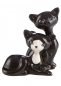 Preview: Goebel Mini Kitty in love aus dem Display TOP ANGEBOT sitzend und liegend  Black Perl 6 cm Figur Katze Porzellankatze