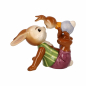 Preview: Goebel Figur Hasenfamilie - Frechdachs- Ostern Hasenpapa mit Hasenkind