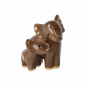 Preview: Goebel Mini Elefant in Love braun mit Ginkgo Blatt Elephant de luxe Figur aus dem Display