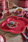 Preview: Pip Studio 2er Set Cups & Saucers Flower Festival Dark Pink 280 ml Tasse mit Untertasse