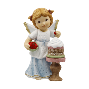 Goebel Heimlich genascht Nina & Marco Engel Nina mit Kirschkuchen NEUHEIT 2026 Weihnachtsbäckerei Engel