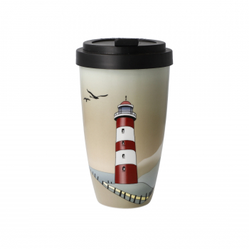 Goebel Lighthouse Tasse Trinkbecher ANGEBOT Scandic Home Mug To Go mit Deckel Teetasse Kaffeetasse Porzellan