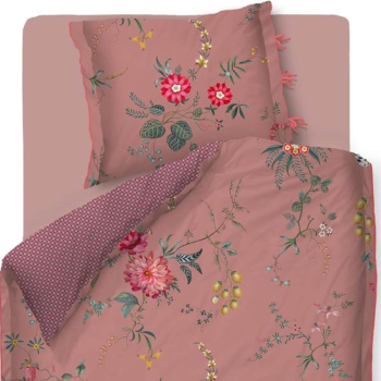 Preview: PIP STUDIO Fleur Grandeur Blue Bettwäsche 135x200cm Kopfkissen und Bettbezug