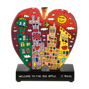 Goebel Welcome to the Big Apple James Rizzi Skulptur Figur Porzellan auf Holzsockel ANGEBOT