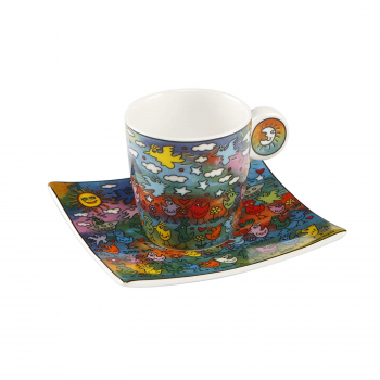 Goebel Up Down and Fly Around Espressotasse James Rizzi ANGEBOT Porzellan Tasse