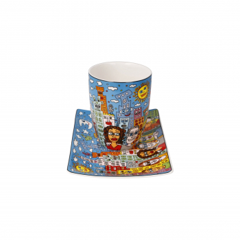 Goebel - Summer in the City - James Rizzi Pop Art Kunst NEUHEIT 2023 Tasse mit Untere Porzellan Künstlertasse