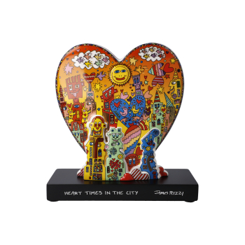 Goebel Heart Times in the City James Rizzi Figur auf Holzsockel NEUHEIT 2021