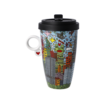 Goebel My New York City Day Tasse Trinkbecher NEUHEIT 2021 James Rizzi Mug To Go mit Deckel Teetasse Kaffeetasse Porzellan Künstlerbecher