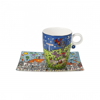 Goebel - All Roads Lead to Bremen - James Rizzi Pop Art Kunst NEUHEIT 2024 Tasse mit Untere Porzellan Künstlertasse