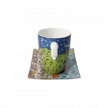 Goebel - All Roads Lead to Bremen - James Rizzi Pop Art Kunst NEUHEIT 2024 Tasse mit Untere Porzellan Künstlertasse