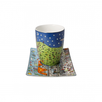Goebel - All Roads Lead to Bremen - James Rizzi Pop Art Kunst NEUHEIT 2024 Tasse mit Untere Porzellan Künstlertasse