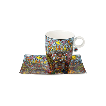 Goebel Remenber those Cool Coal Days Rizzi Pop Art Kunst NEUHEIT 2024 Tasse mit Untere Porzellantasse Künstlertasse