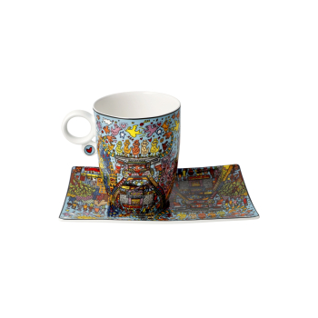 Goebel Remenber those Cool Coal Days Rizzi Pop Art Kunst NEUHEIT 2024 Tasse mit Untere Porzellantasse Künstlertasse