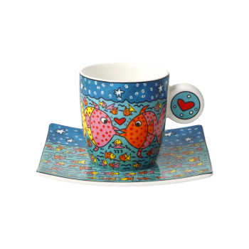 Goebel Espressotasse James Rizzi - Family of Fish - Porzellan Tasse NEUHEIT 2026