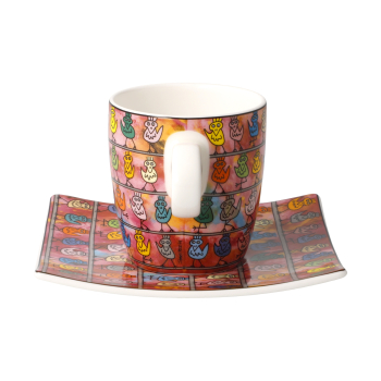 Preview: Goebel Espressotasse James Rizzi - We are the Birds - Porzellan Tasse NEUHEIT 2026