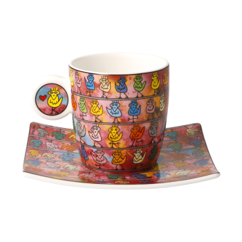 Preview: Goebel Espressotasse James Rizzi - We are the Birds - Porzellan Tasse NEUHEIT 2026