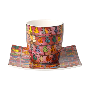 Preview: Goebel Espressotasse James Rizzi - We are the Birds - Porzellan Tasse NEUHEIT 2026