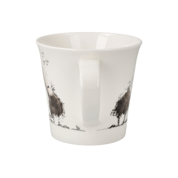 Preview: Goebel Sommerspaziergang Tasse Rabe mit Blume Künstler Peter Schnellhardt Porzellantasse