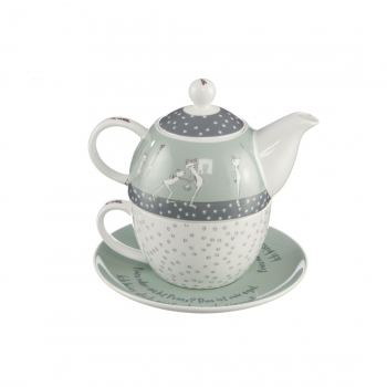 Goebel  Prinz oder nicht Prinz? - Tea for one - Dr. Barbara Freundlieb Künstlerin Kaffeetasse Teetasse Tasse mit Teekanne