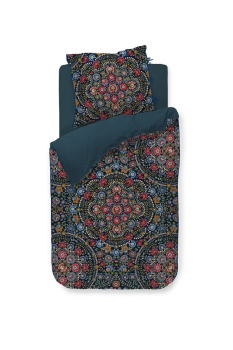 PIP STUDIO II Ricamo Dark Blue Bettwäsche 135x200cm Kopfkissen und Bettbezug