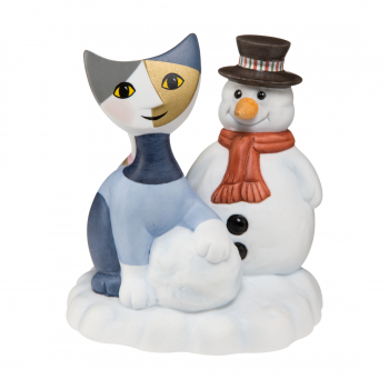 Goebel Bella pupazzo di neve  Rosina Wachtmeister Katze mit Schneemann Figur NEUHEIT 2018