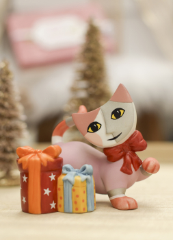 Goebel Bella Katze mit Geschenke Rosina Wachtmeister Porzellankatzen NEUHEIT 2025