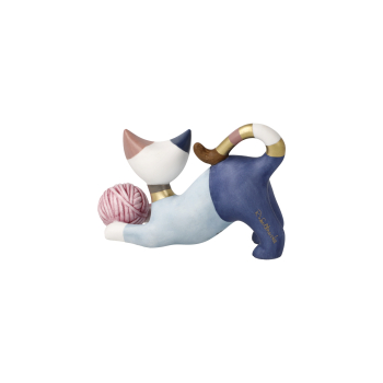 Preview: Goebel Katze Gioco col gomitolo Rosina Wachtmeister Porzellankatze mit Wollknäul NEUHEIT 2026