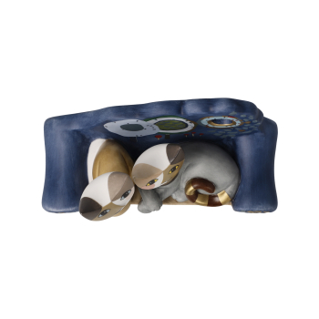 Goebel - Caterina e Fabio - Rosina Wachtmeister Katzenpaar sitzend auf Bank Porzellankatzen NEUHEIT 2026