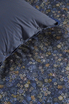 Preview: PIP STUDIO Tutti i Fiori Dark Blue Bettwäsche 135x200cm Kopfkissen und Bettbezug
