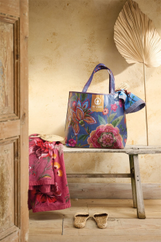 Preview: PIP Bombay Beachbag Dark Blue 60x40 cm Strandtasche Shopper