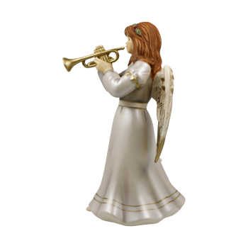 Preview: Goebel Engel Gloria Andächtige Trompetenspielerin Gloriaengel NEUHEIT 2025 Engel mit Trompete Porzellanengel