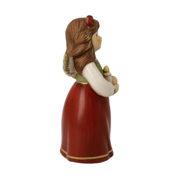 Preview: Goebel Engel Lichtbringer rot-grün Engel mit Kerze Weihnachtstraditionen in dekorativer Geschenkverpackung