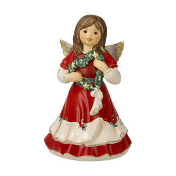 Goebel Schutzengel Herzensfroh Jahresfarbe 2026 "Christmas Mistletoe" Porzellan Engel