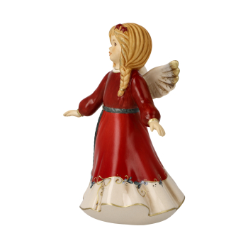 Preview: Goebel Schutzengel Voller Freude Jahresfarbe 2026 "Christmas Mistletoe" Porzellan Engel